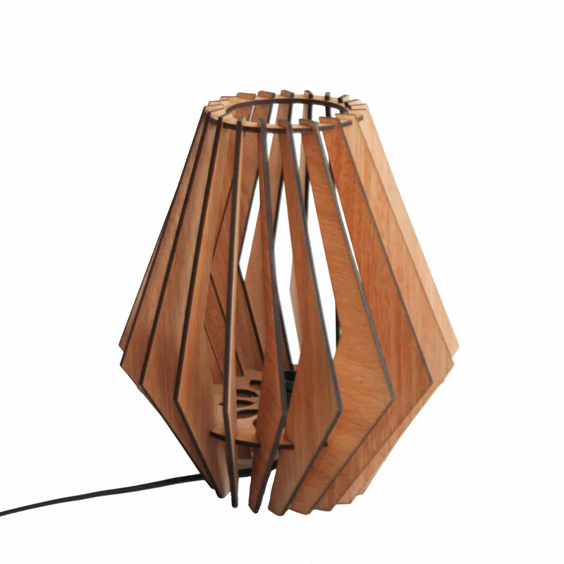 Leucadendron Table Lamp in Woodgrain