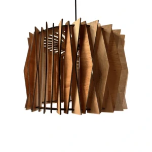 Daring Pendant Light in Woodgrain 30cm height x 40cm diameter