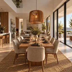 Serene pendant light 65 diameter in dining room